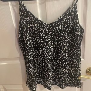 Reversible White House Black market spaghetti strap blouse. Lined beautifully.